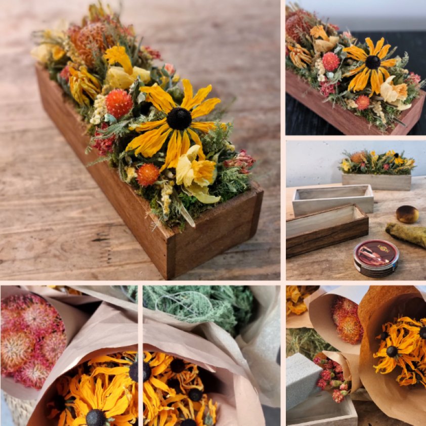 Gesteck aus Trockenblumen – fleurs de vie
