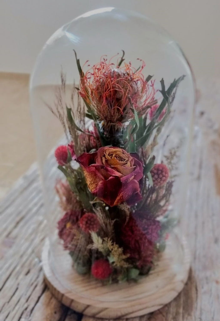 Glocke mit Trockenblumen - fleurs de vie