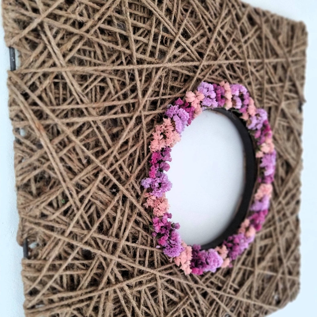 Wandkunst mit Trockenblumen - Kreation von fleurs de vie